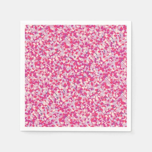 色数々のハート紙吹雪2 スタンダードカクテルナプキン (正面)