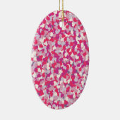 色数々のハート紙吹雪2 セラミックオーナメント (右)