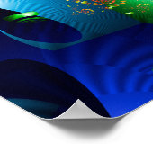 色数々のハート緩和曲線 ポスター (角)