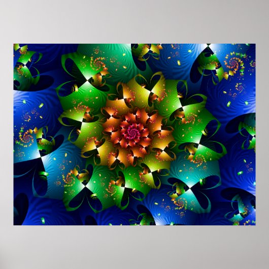 色数々のハート緩和曲線 ポスター (正面)