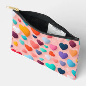 色数々のハート アクセサリーポーチ (見開き)