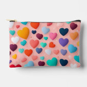 色数々のハート アクセサリーポーチ (正面)