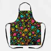 色数々のハート エプロン (正面)