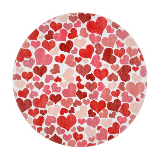 色数々のハートPattern-20367 カッティングボード (正面)