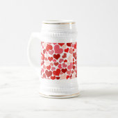 色数々のハートPattern-20367 ビールジョッキ (正面左)