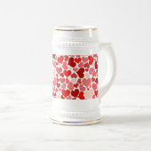 色数々のハートPattern-20367 ビールジョッキ (正面右)