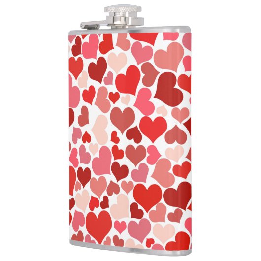 色数々のハートPattern-20367 フラスク (左)