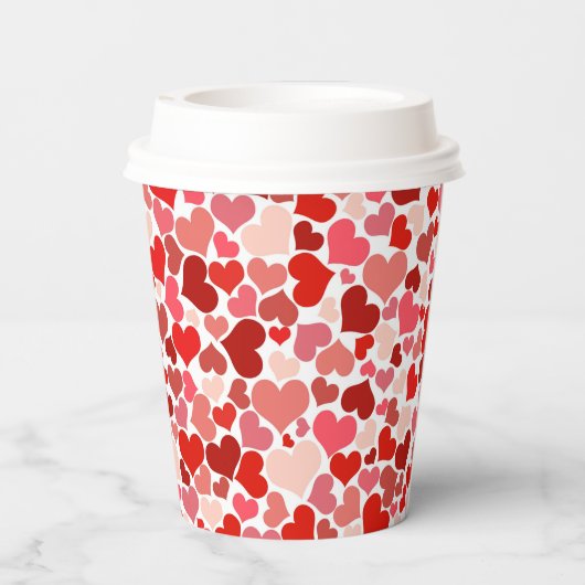 色数々のハートPattern-20367 紙コップ (裏面)