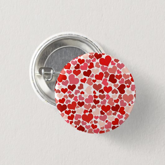 色数々のハートPattern-20367 缶バッジ (正面&裏面)