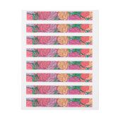 色数々のバラフローラ折り返しラのまわりにベル ラップアラウンド宛名ラベル (シート)