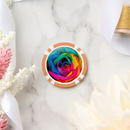 色数々のバラ写真 ポーカーチップ (ウェディング)