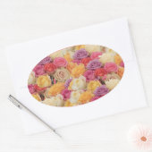 色数々のバラ封筒用シール 楕円形シール (封筒)