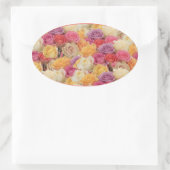 色数々のバラ封筒用シール 楕円形シール (バッグ)