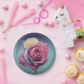 色数々のバラ ペーパープレート (パーティー)