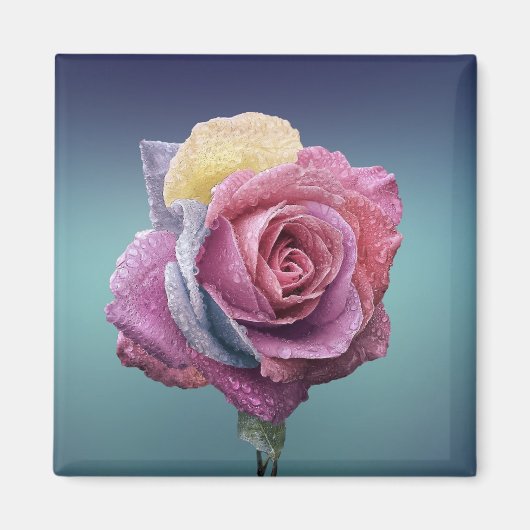 色数々のバラ マグネット (正面)