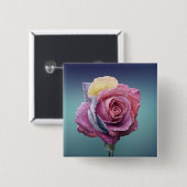 色数々のバラ 缶バッジ (正面&裏面)