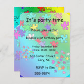 色数々のパズル 招待状 (正面/裏面)