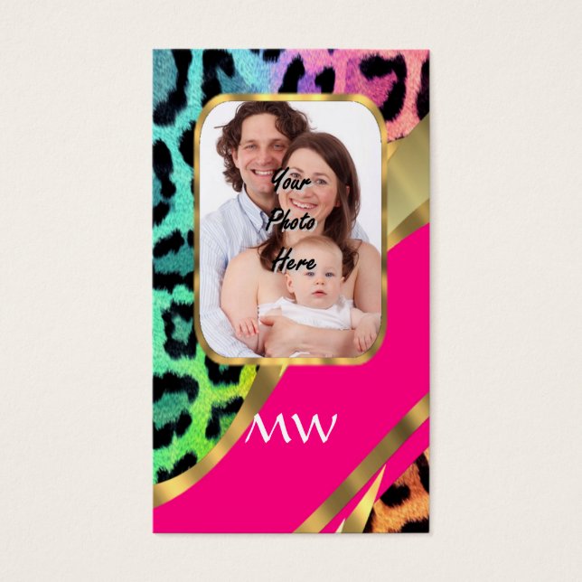 色数々のピンクのヒョウ柄 (正面)