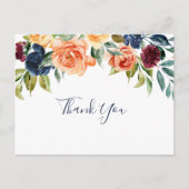 色数々のフローラエレガント感謝はがき ポストカード (正面)
