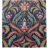 色数々のフローラダマスクシャワーカーテン シャワーカーテン (正面)