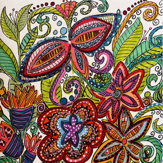 色数々のフローラフリース フリースブランケット