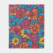 色数々のフローラ フリースブランケット (正面)