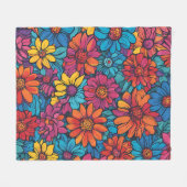 色数々のフローラ フリースブランケット (正面(横))