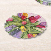 色数々のフローラ ペーパーコースター (アングル)