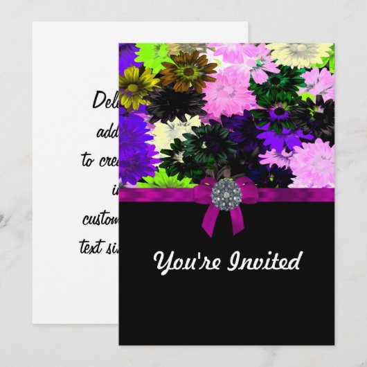 色数々のフローラ 招待状 (正面/裏面)