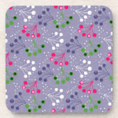 色数々のベリシンプルー模様レトロ60年代 コースター (正面)