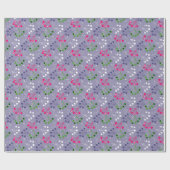 色数々のベリシンプルー模様レトロ60年代 ラッピングペーパー (フラット)
