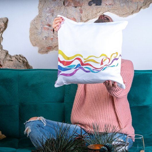 色数々のリボン枕 クッション