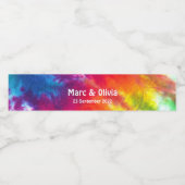 色数々のレインボー絞り染め化粧機 ペットボトルラベル (シングルラベル)