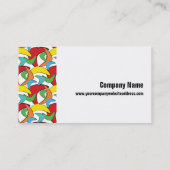 色数々のレトロブーメランパターン 名刺 (裏面)