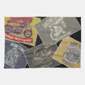 色数々のレトロ車 キッチンタオル (横)