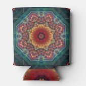 色数々の万華鏡のように千変万化するパターン花、継ぎ目のない模様 缶クーラー (裏面)