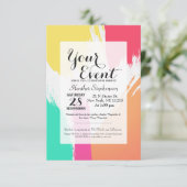 色数々の付きの絵を描筆遣い 招待状 (スタンド正面)