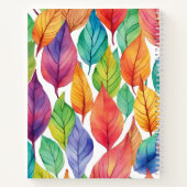 色数々の付きカラフル離れ自然のパターン名 ノートブック (裏面)