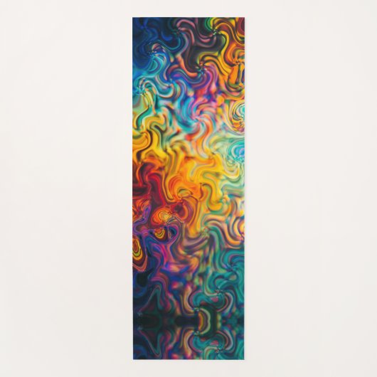 色数々の付きガラス模様 ヨガマット (正面)