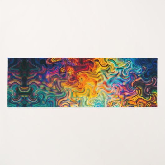 色数々の付きガラス模様 ヨガマット (正面(横))