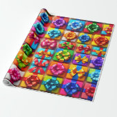 色数々の付きギフトボックス&ボウズバイデイラッピング紙 ラッピングペーパー (アンロールド)