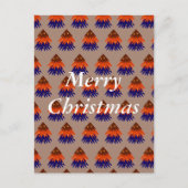 色数々の付きクリスマスツリー – はがき (正面)