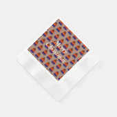 色数々の付きクリスマスツリー – 紙ナプキンス 縁ありカクテルナプキン (角)