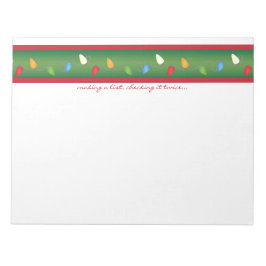 色数々の付きクリスマスライトホリデー ノートパッド