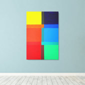 色数々の付きゲーテモダンル・抽象芸術・アート キャンバスプリント (インサイチュ (ウッドフロア))