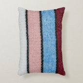 色数々の付きストライプのウール：生地のテクスチャ。 アクセントクッション (正面(垂直))