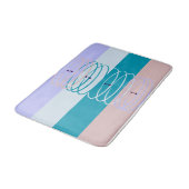 色数々の付きストライプバスマット バスマット (アングル)