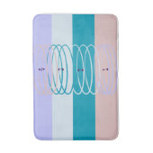 色数々の付きストライプバスマット バスマット (正面縦)