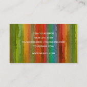 色数々の付きストライプ名刺 名刺 (裏面)