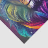 色数々の付きデジタモダンルアート威厳のあるライオン 薄葉紙 (詳細)